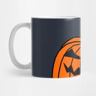 Halloween Horror Green Frog and Spooky Pumpkins Mug